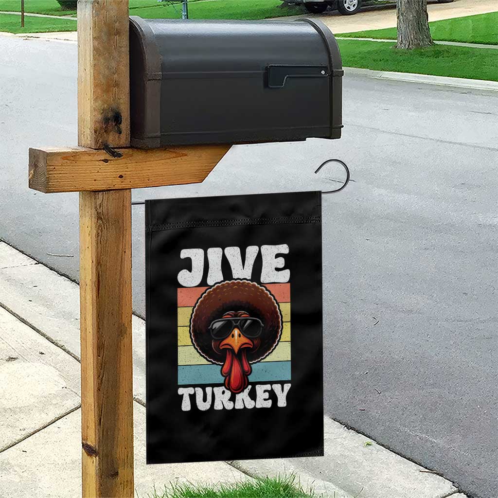 Funny Jive Thanksgiving Turkey Day Garden Flag Retro Afro Black Turkey TS11 Print Your Wear