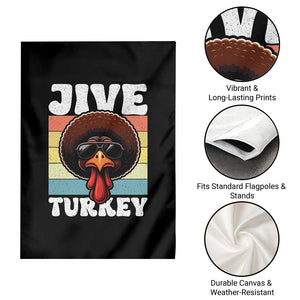 Funny Jive Thanksgiving Turkey Day Garden Flag Retro Afro Black Turkey TS11 Print Your Wear
