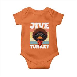 Funny Jive Thanksgiving Turkey Day Baby Onesie Retro Afro Black Turkey TS11 Orange Print Your Wear