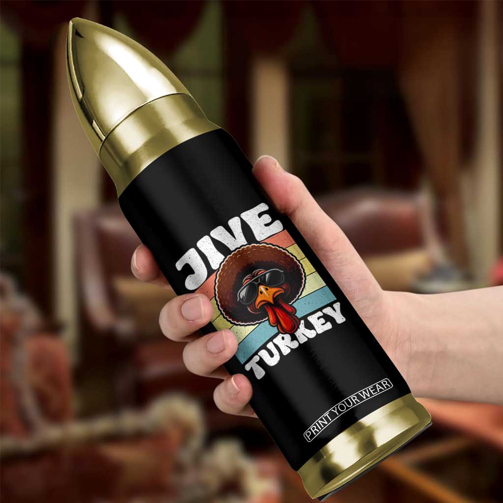Funny Jive Thanksgiving Turkey Day Bullet Tumbler Retro Afro Black Turkey TS11 Print Your Wear