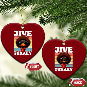 Funny Jive Thanksgiving Turkey Day Ceramic Ornament Retro Afro Black Turkey TS11 Print Your Wear