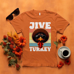 Funny Jive Thanksgiving Turkey Day T Shirt Retro Afro Black Turkey TS11 Orange Print Your Wear