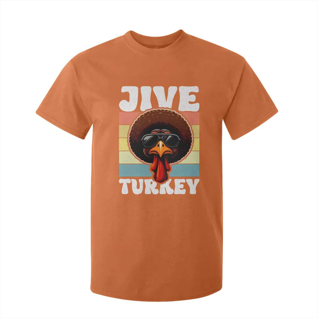 Funny Jive Thanksgiving Turkey Day T Shirt For Kid Retro Afro Black Turkey TS11 Orange Print Your Wear