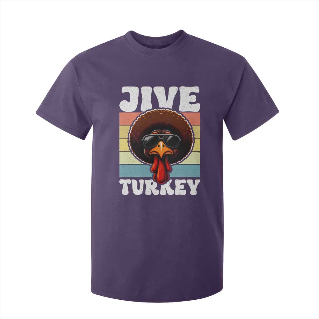Funny Jive Thanksgiving Turkey Day T Shirt For Kid Retro Afro Black Turkey TS11 Purple Print Your Wear