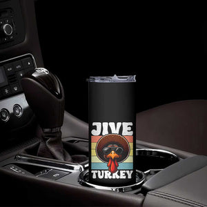 Funny Jive Thanksgiving Turkey Day Skinny Tumbler Retro Afro Black Turkey TS11 Print Your Wear