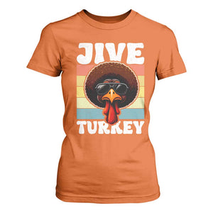 Funny Jive Thanksgiving Turkey Day T Shirt For Women Retro Afro Black Turkey TS11 Orange Print Your Wear