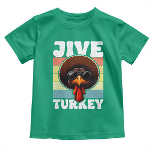 Funny Jive Thanksgiving Turkey Day Toddler T Shirt Retro Afro Black Turkey TS11 Irish Green Print Your Wear