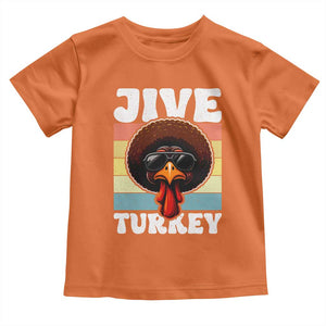 Funny Jive Thanksgiving Turkey Day Toddler T Shirt Retro Afro Black Turkey TS11 Orange Print Your Wear