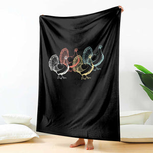 Thanksgiving Turkey Day Retro Poultry Holiday Throw Blanket TS11 Print Your Wear