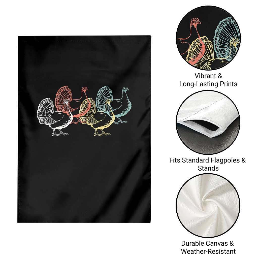 Thanksgiving Turkey Day Retro Poultry Holiday Garden Flag TS11 Print Your Wear