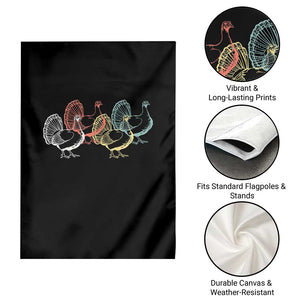 Thanksgiving Turkey Day Retro Poultry Holiday Garden Flag TS11 Print Your Wear