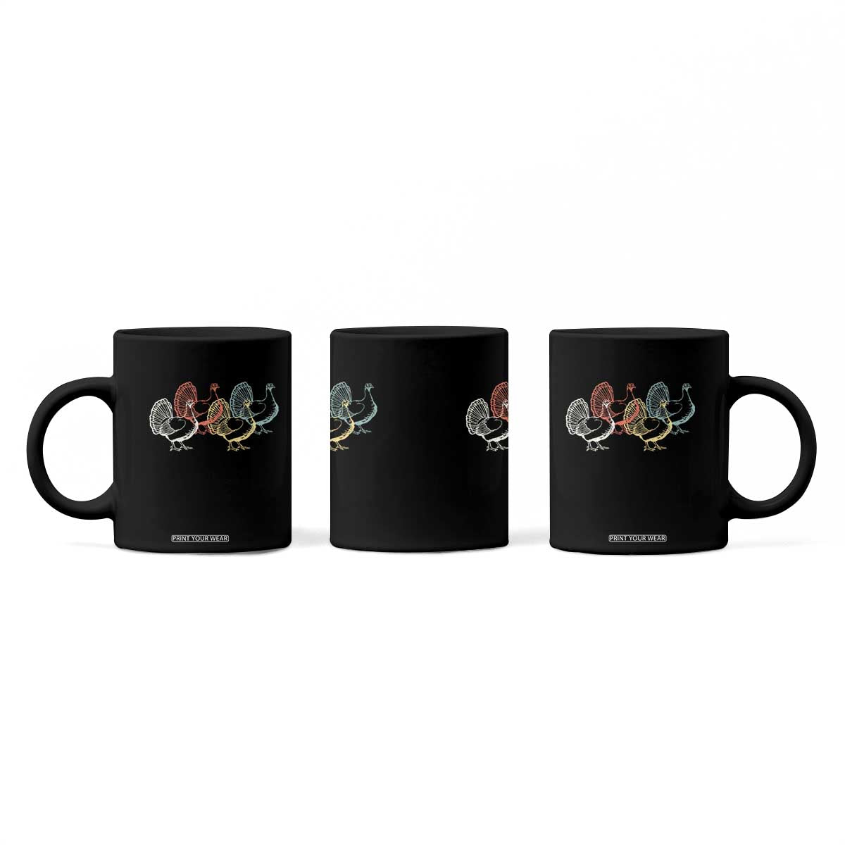 Thanksgiving Turkey Day Retro Poultry Holiday Coffee Mug TS11 Print Your Wear