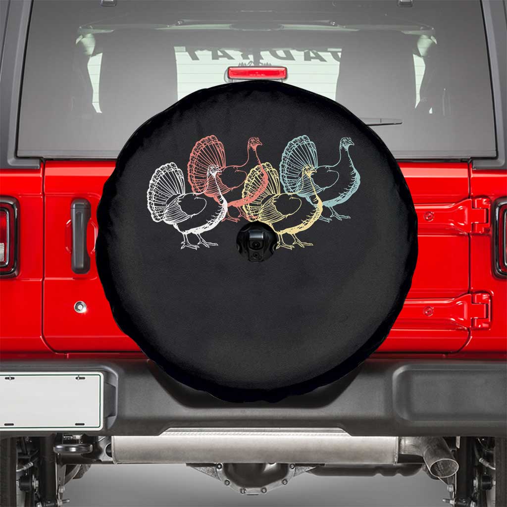 Thanksgiving Turkey Day Retro Poultry Holiday Spare Tire Cover TS11 Black Print Your Wear