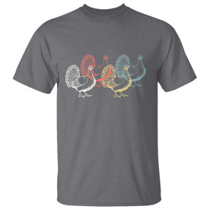Thanksgiving Turkey Day Retro Poultry Holiday T Shirt TS11 Charcoal Print Your Wear