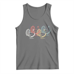 Thanksgiving Turkey Day Retro Poultry Holiday Tank Top TS11 Black Heather Print Your Wear