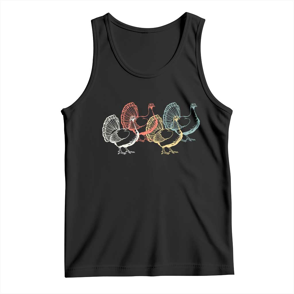 Thanksgiving Turkey Day Retro Poultry Holiday Tank Top TS11 Black Print Your Wear