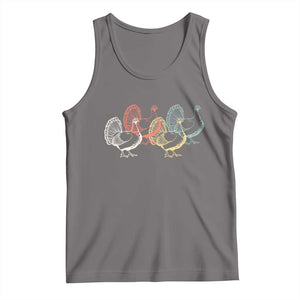 Thanksgiving Turkey Day Retro Poultry Holiday Tank Top TS11 Deep Heather Print Your Wear