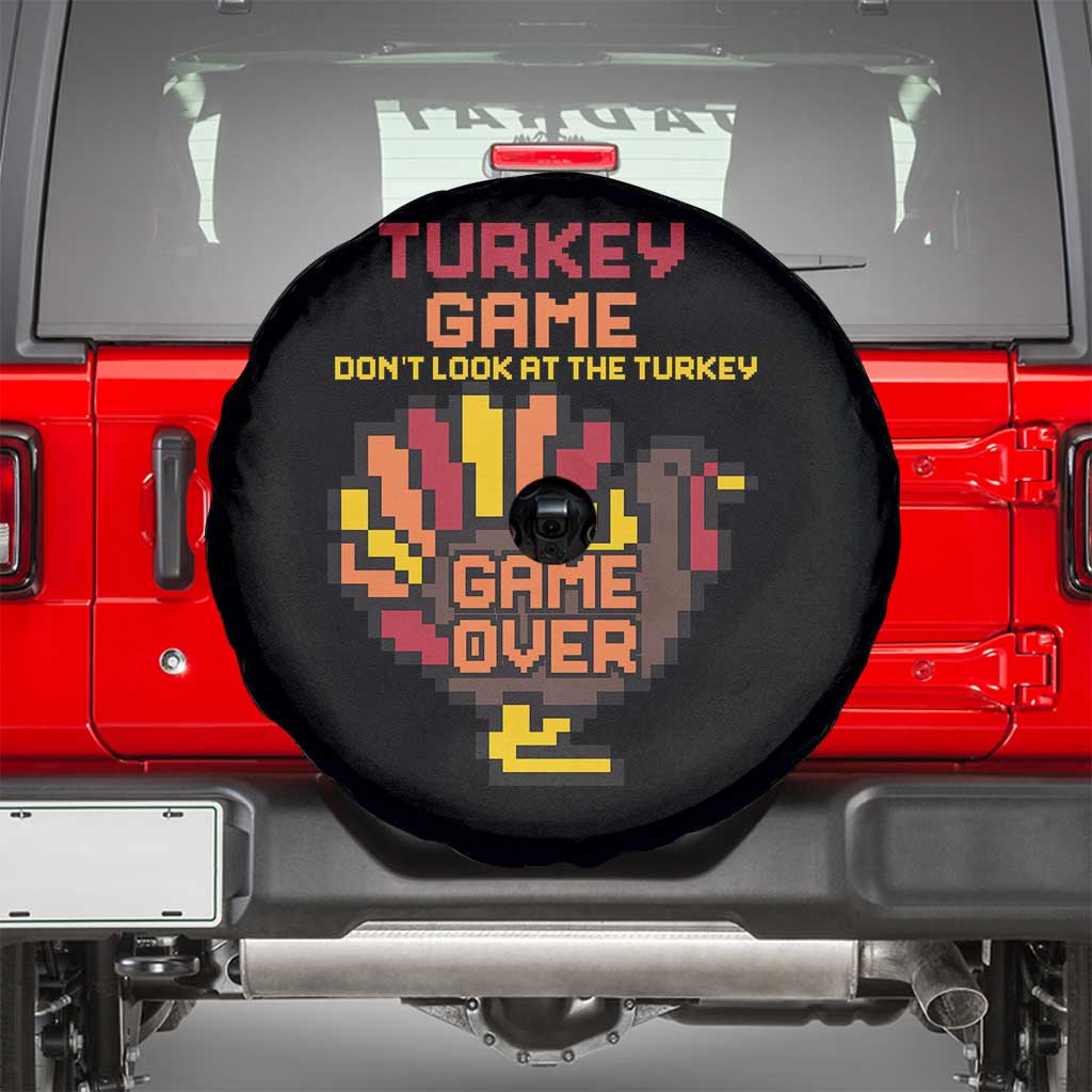 Funny Thanksgiving Turkey Spare Tire Cover Turkey Game Dont Look At The Turkey TS11 Black Print Your Wear