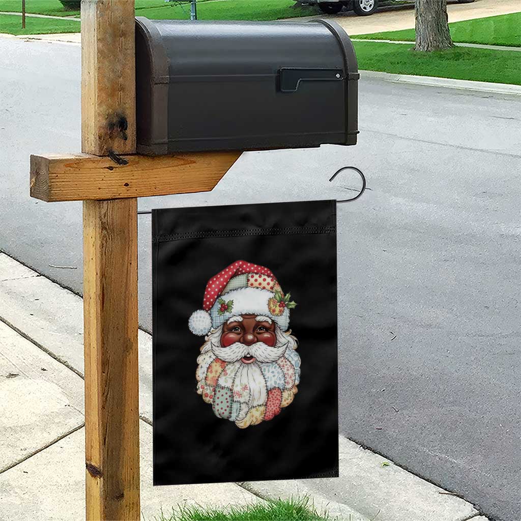 African American Christmas Retro Patchwork Black Santa Garden Flag TS11 Print Your Wear