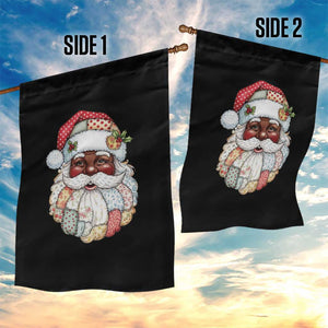 African American Christmas Retro Patchwork Black Santa Garden Flag TS11 Print Your Wear
