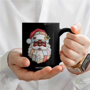 African American Christmas Retro Patchwork Black Santa Coffee Mug TS11 Print Your Wear