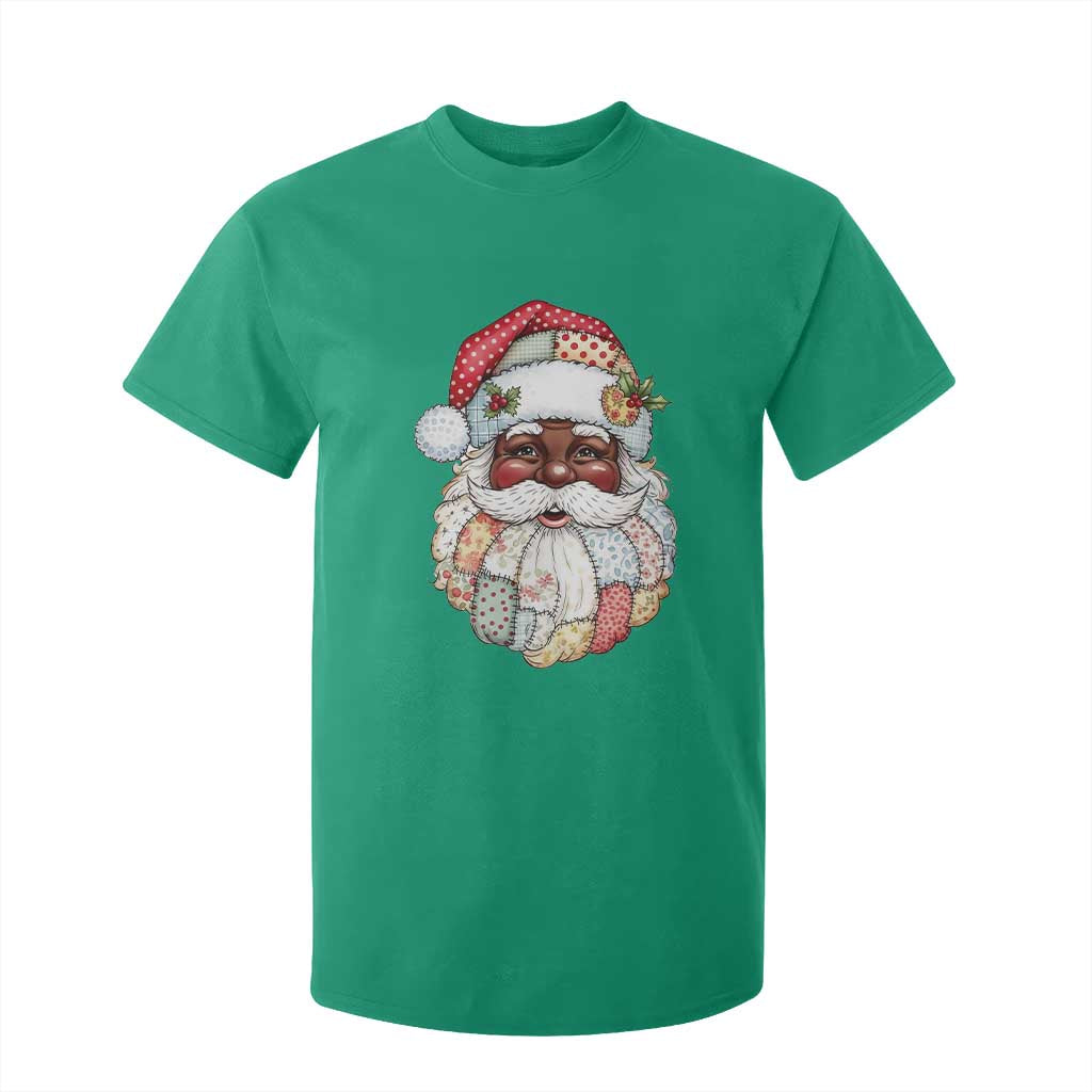African American Christmas Retro Patchwork Black Santa T Shirt For Kid TS11 Irish Green Print Your Wear