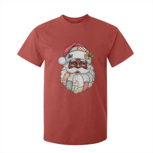 African American Christmas Retro Patchwork Black Santa T Shirt For Kid TS11 Red Print Your Wear