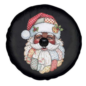 African American Christmas Retro Patchwork Black Santa Spare Tire Cover TS11 Print Your Wear