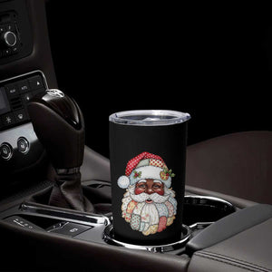African American Christmas Retro Patchwork Black Santa Tumbler Cup TS11 Print Your Wear