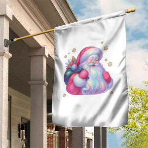 Iridescent Christmas Santa Printed Coquette Xmas Garden Flag TS11 Print Your Wear