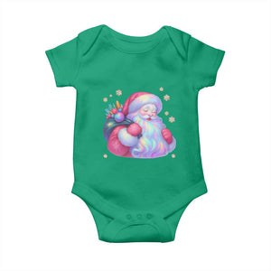 Iridescent Christmas Santa Printed Coquette Xmas Baby Onesie TS11 Irish Green Print Your Wear