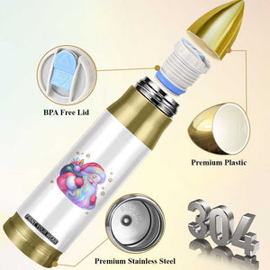 Iridescent Christmas Santa Printed Coquette Xmas Bullet Tumbler TS11 Print Your Wear