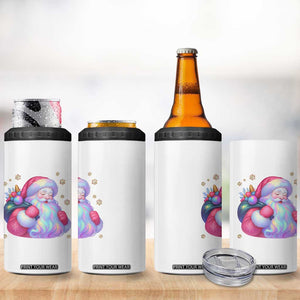 Iridescent Christmas Santa Printed Coquette Xmas 4 in 1 Can Cooler Tumbler TS11 Print Your Wear