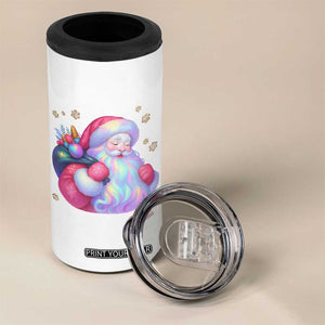 Iridescent Christmas Santa Printed Coquette Xmas 4 in 1 Can Cooler Tumbler TS11 Print Your Wear
