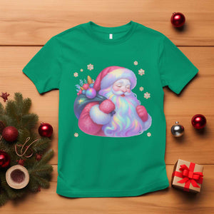 Iridescent Christmas Santa Printed Coquette Xmas T Shirt TS11 Irish Green Print Your Wear