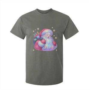 Iridescent Christmas Santa Printed Coquette Xmas T Shirt For Kid TS11 Military Green Print Your Wear