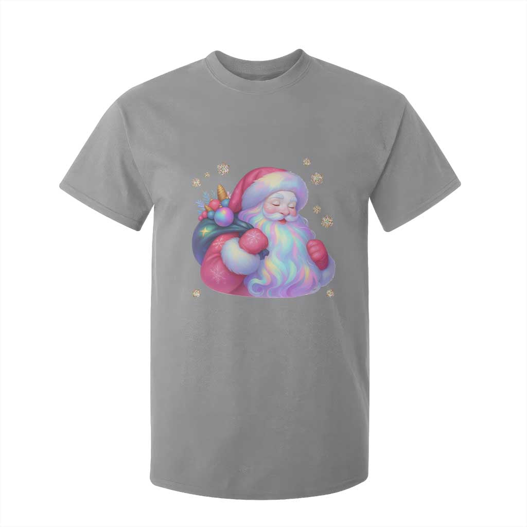 Iridescent Christmas Santa Printed Coquette Xmas T Shirt For Kid TS11 Sport Gray Print Your Wear