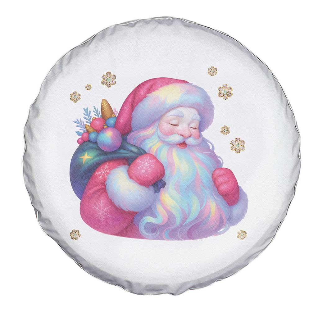 Iridescent Christmas Santa Printed Coquette Xmas Spare Tire Cover TS11 Print Your Wear