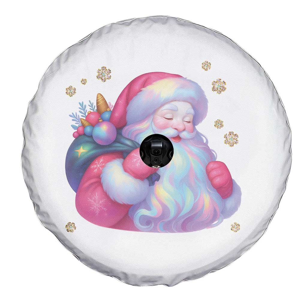 Iridescent Christmas Santa Printed Coquette Xmas Spare Tire Cover TS11 Print Your Wear
