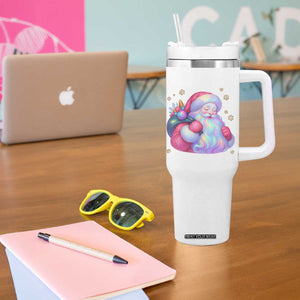 Iridescent Christmas Santa Printed Coquette Xmas Tumbler With Handle TS11 Print Your Wear