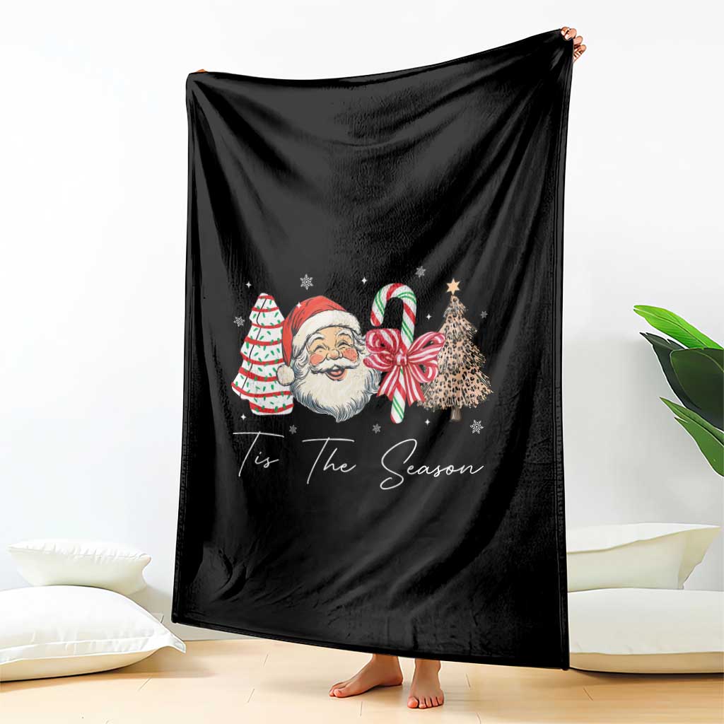 Funny Tis The Season Christmas Throw Blanket Xmas Holiday Family Matching Santa Xmas Tree TS11 Print Your Wear