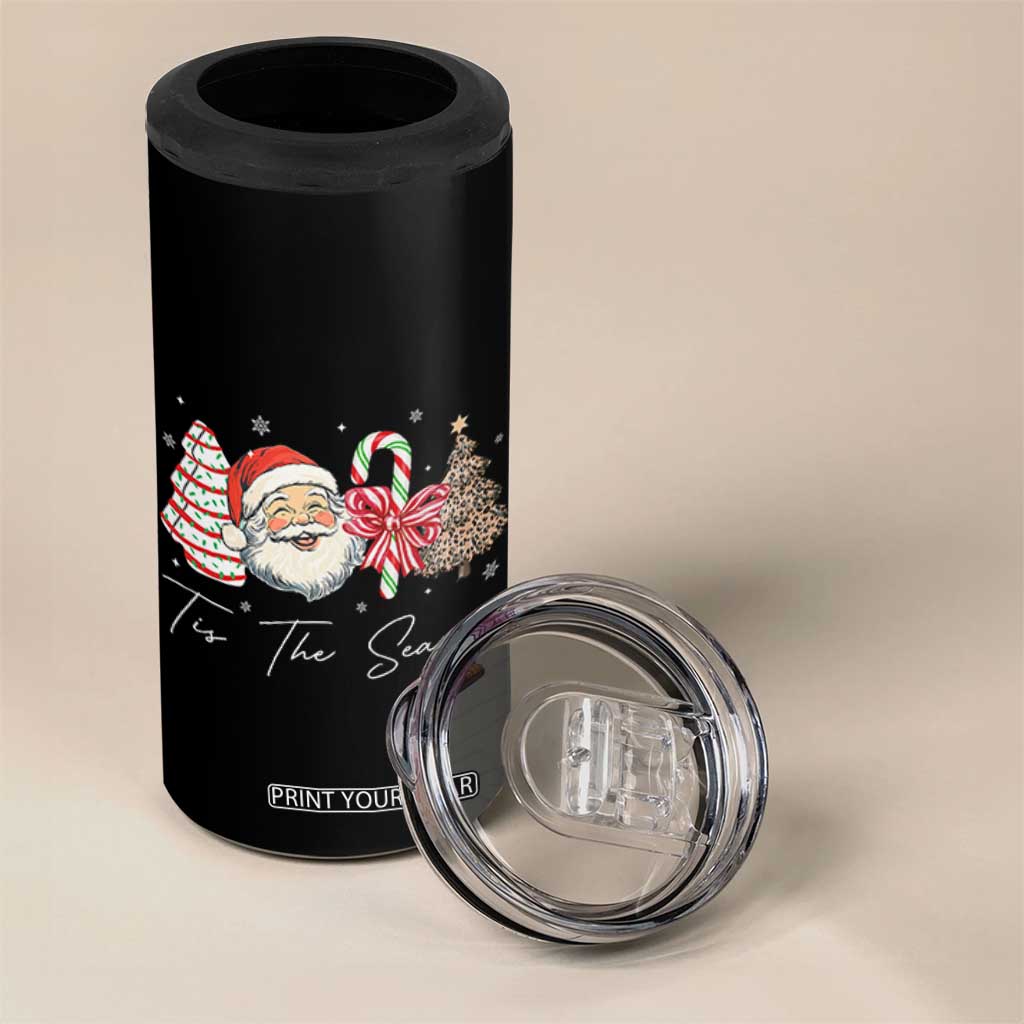 Funny Tis The Season Christmas 4 in 1 Can Cooler Tumbler Xmas Holiday Family Matching Santa Xmas Tree TS11 Print Your Wear