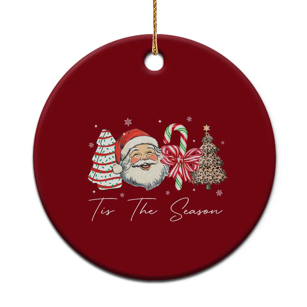 Funny Tis The Season Christmas Ceramic Ornament Xmas Holiday Family Matching Santa Xmas Tree TS11 1pc Red Print Your Wear