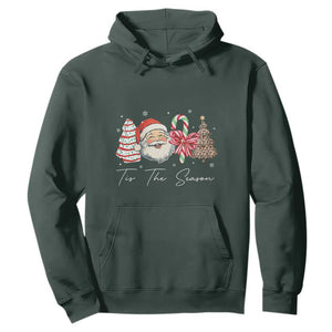Funny Tis The Season Christmas Hoodie Xmas Holiday Family Matching Santa Xmas Tree TS11 Dark Forest Green Print Your Wear