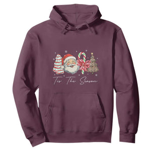 Funny Tis The Season Christmas Hoodie Xmas Holiday Family Matching Santa Xmas Tree TS11 Maroon Print Your Wear