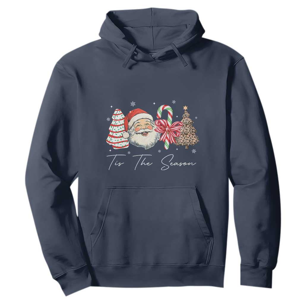 Funny Tis The Season Christmas Hoodie Xmas Holiday Family Matching Santa Xmas Tree TS11 Navy Print Your Wear