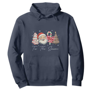 Funny Tis The Season Christmas Hoodie Xmas Holiday Family Matching Santa Xmas Tree TS11 Navy Print Your Wear