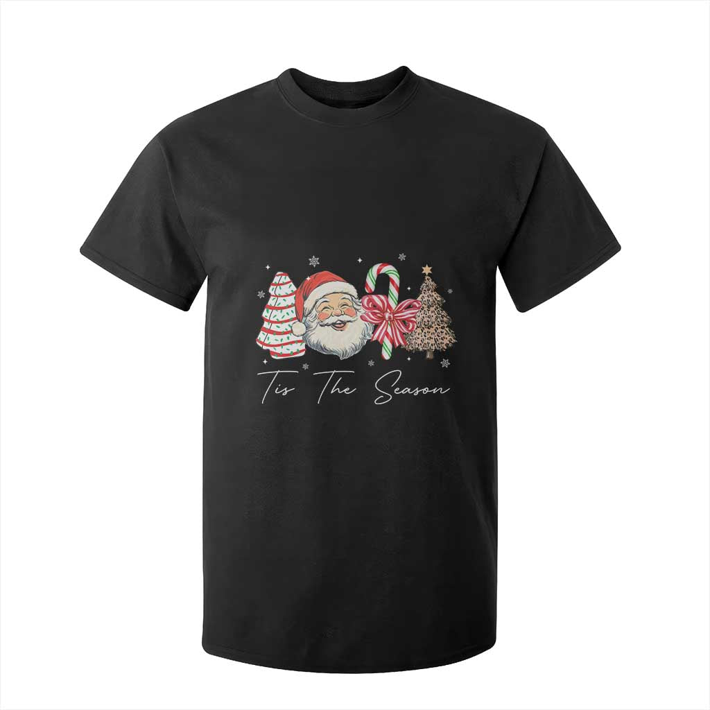 Funny Tis The Season Christmas T Shirt For Kid Xmas Holiday Family Matching Santa Xmas Tree TS11 Black Print Your Wear
