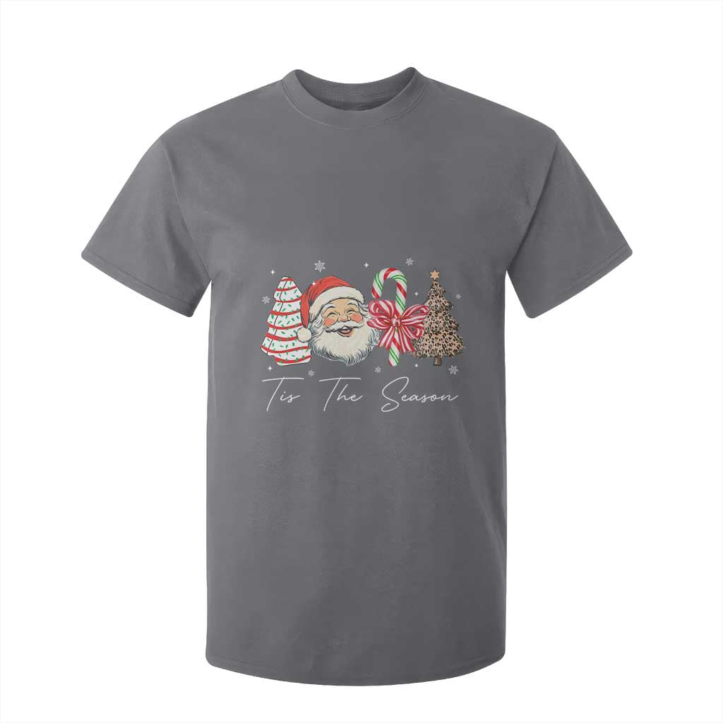 Funny Tis The Season Christmas T Shirt For Kid Xmas Holiday Family Matching Santa Xmas Tree TS11 Charcoal Print Your Wear