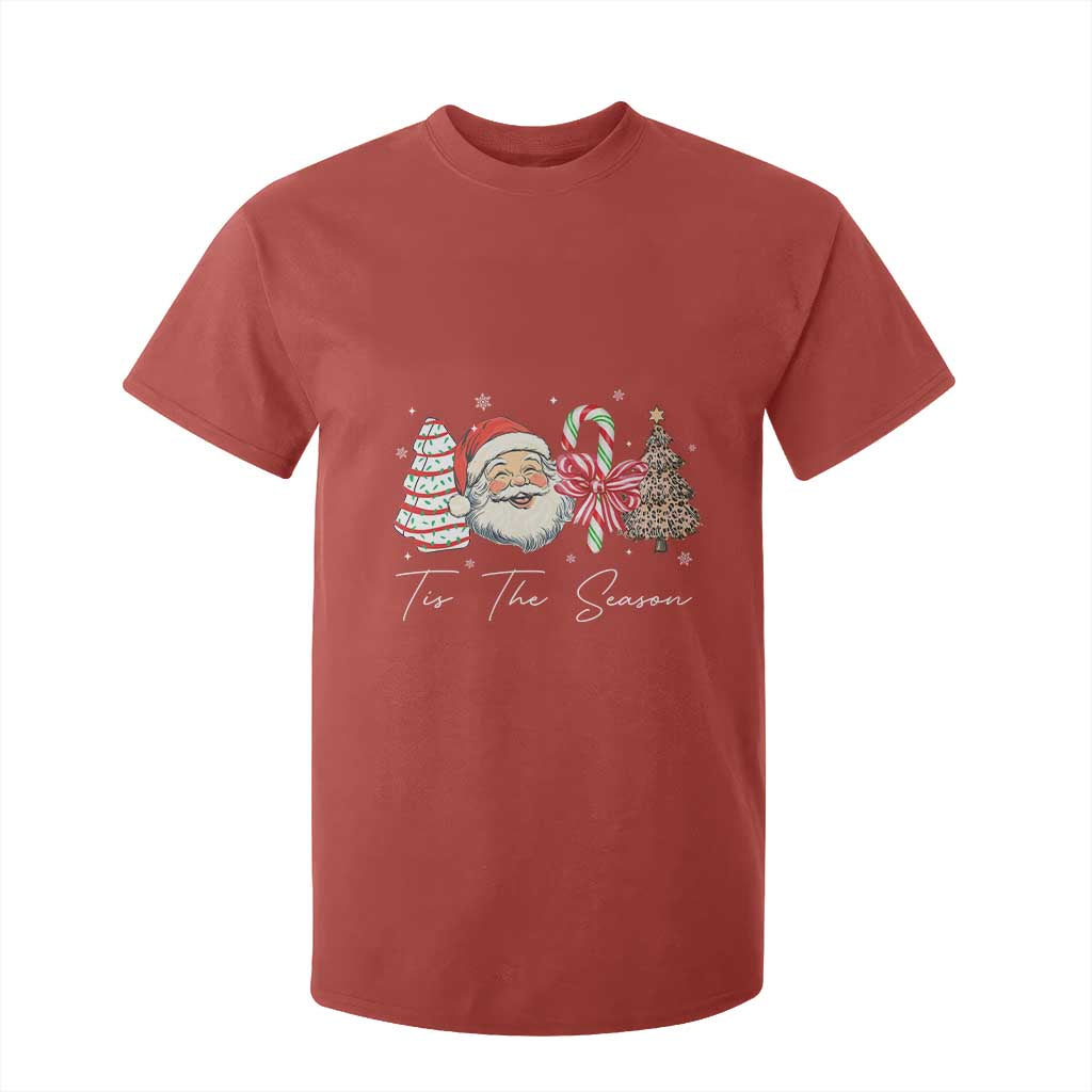 Funny Tis The Season Christmas T Shirt For Kid Xmas Holiday Family Matching Santa Xmas Tree TS11 Red Print Your Wear